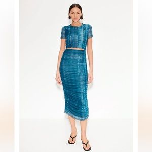 Simon Miller Leo Mesh Dress in Ink Gingham - Size Small - New with Tags